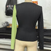 Women's Elegant V-Neck Cross Front Sweater by FitiqueFit
