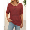 Women’s Short Sleeve Crochet Knit Hollow-Out Top by FitiqueFit