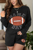 GAME DAY Football Round Neck Long Sleeve Top and Shorts Set by Wild and Free Boutique