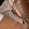 Women's Solid Color Wool-Like Tapered Trousers | Classic Ankle-Length Pants by FitiqueFit