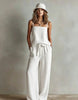 Women's Spaghetti Strap Cami Top & Wide-Leg Pants Two-Piece Set by FitiqueFit