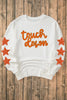 Letter & Star Round Neck Long Sleeve Sweatshirt by Wild and Free Boutique