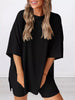 Full Size Half Sleeve T-Shirt and Shorts Set Plus Size by Simply Love
