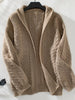 Cable Knit Open Front Hooded Cardigan by Wild and Free Boutique