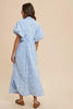 Floral Smock Detail Puff Sleeve Summer Dress – Feminine Floral Smocked Puff Sleeve Dress with Delicate Details for Casual and Special Occasions by Stevvex