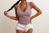 Women's Slim-Fit Zipper Vest Top by FitiqueFit