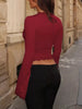 Lace Trim Long Sleeve T-Shirt by Simply Love