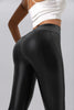 Women’s Patchwork Leather Pants for Running, Fitness and Yoga by FitiqueFit