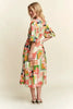 New Summer Floral V-Neck Puff Sleeve Midi Dress For Women – Feminine, Charming, Elegant, Eye-Catching, Perfect for Any Occasion by Stevvex