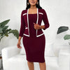 Women’s Square‑Neck Bodycon Office Dress by FitiqueFit