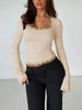 Lace Trim Long Sleeve T-Shirt by Simply Love