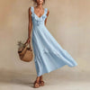 Sleeveless Ruffle Detail High-Waist Maxi Dress – 7 Colors, S–3XL by FitiqueFit