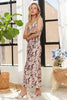 New Summer Watercolor V-Neck Midi Cami Dress For Women – Artistic, Elegant, Dreamy, Fashionable, Stylish, Romantic Charm by Stevvex