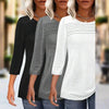 Women's 3-Pack 3 4 Sleeve Tunic Tops by FitiqueFit
