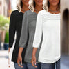 Women's 3-Pack 3 4 Sleeve Tunic Tops by FitiqueFit