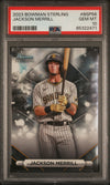 Graded 2023 Topps Bowman Sterling Jackson Merrill #BSP56 Rookie RC Baseball Card PSA 10 Gem Mint