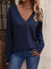 V-Neck Long Sleeve T-Shirt by Simply Love