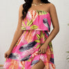 Tropical Strapless Off-Shoulder Vacation Dress by FitiqueFit