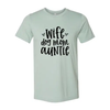 Wife, Dog Mom, Auntie T-Shirt by Furr Baby Gifts