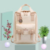 Solid Color Mommy Student Schoolbag Backpack