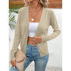 Women’s V‑Neck Button‑Down Cardigan Knit Sweater by FitiqueFit