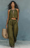 Women's Sleeveless Tank Top & Wide-Leg Pants Set – Linen Blend Summer Two-Piece by FitiqueFit