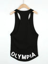 Men's Plus Size Letter Graphic Wide Strap Tank