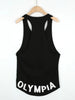 Men's Plus Size Letter Graphic Wide Strap Tank