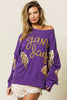 BiBi Sequin Football Patches Game Day Sweatshirt by Wild and Free Boutique