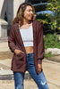Women Full Size Teddy Hooded Jacket with Pockets Cozy Casual Jacket Comfortable Women Jacket by Stevvex