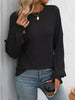 Ribbed Knit Ruffle Cuff T-Shirt by Simply Love