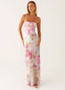 Printed Sleeveless Strap Bodycon Maxi Dress | High Waist by FitiqueFit