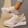 Metallic Lace-Up Side Zipper Thick-Sole Sneakers – 3 Colors EU 37–44 by FitiqueFit