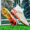 Men's Outdoor Training Gold-plated Bottom High-top Soccer Shoes by My Store