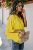 Golden Glow Women's Casual Summer Sleeve Wrap V Neck Draped Blouses by Wild and Free Boutique