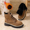 Women’s Lace-Up Suede Fleece-Lined Ankle Boots | Cozy Winter Boots by FitiqueFit