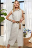New Striped Button Down Sleeveless Midi Dress For Women – Classic, Timeless, Polished, Perfect for Casual to Semi-Formal Events by Stevvex