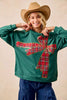 BiBi Plaid Ribbon Bow Detail Christmas Fleece Pullover by FitiqueFit