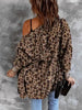 Trendy Fuzzy Leopard Hooded Jacket with Long Sleeves Casual Fit Comfortable Jacket For Women by Stevvex