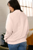 Apricot Pink TEXAS Letter Printed Mock Neck Baggy Sweatshirt by Wild and Free Boutique