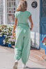 Racing Red Solid Color Cropped Tank Top and Jogger Pants Set by Wild and Free Boutique