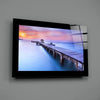 Sunset at the Pier Glass Wall Art by Insigneart USA