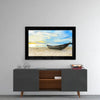 Boat on the Beach Glass Wall Art by Insigneart USA