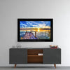 Sunset at Pier Glass Wall Art by Insigneart USA