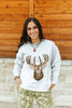 Deer Hunting Sequin Patch Sweatshirt by Wild Junkie