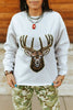 Deer Hunting Sequin Patch Sweatshirt by Wild Junkie