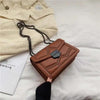 Delighted Black PU Leather Crossbody Chain Bags For Women And Girls Simple Fashionable Shoulder Small Handbags by Stevvex