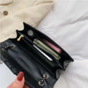 Delighted Black PU Leather Crossbody Chain Bags For Women And Girls Simple Fashionable Shoulder Small Handbags by Stevvex
