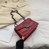 Delighted Black PU Leather Crossbody Chain Bags For Women And Girls Simple Fashionable Shoulder Small Handbags by Stevvex