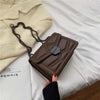 Delighted Black PU Leather Crossbody Chain Bags For Women And Girls Simple Fashionable Shoulder Small Handbags by Stevvex